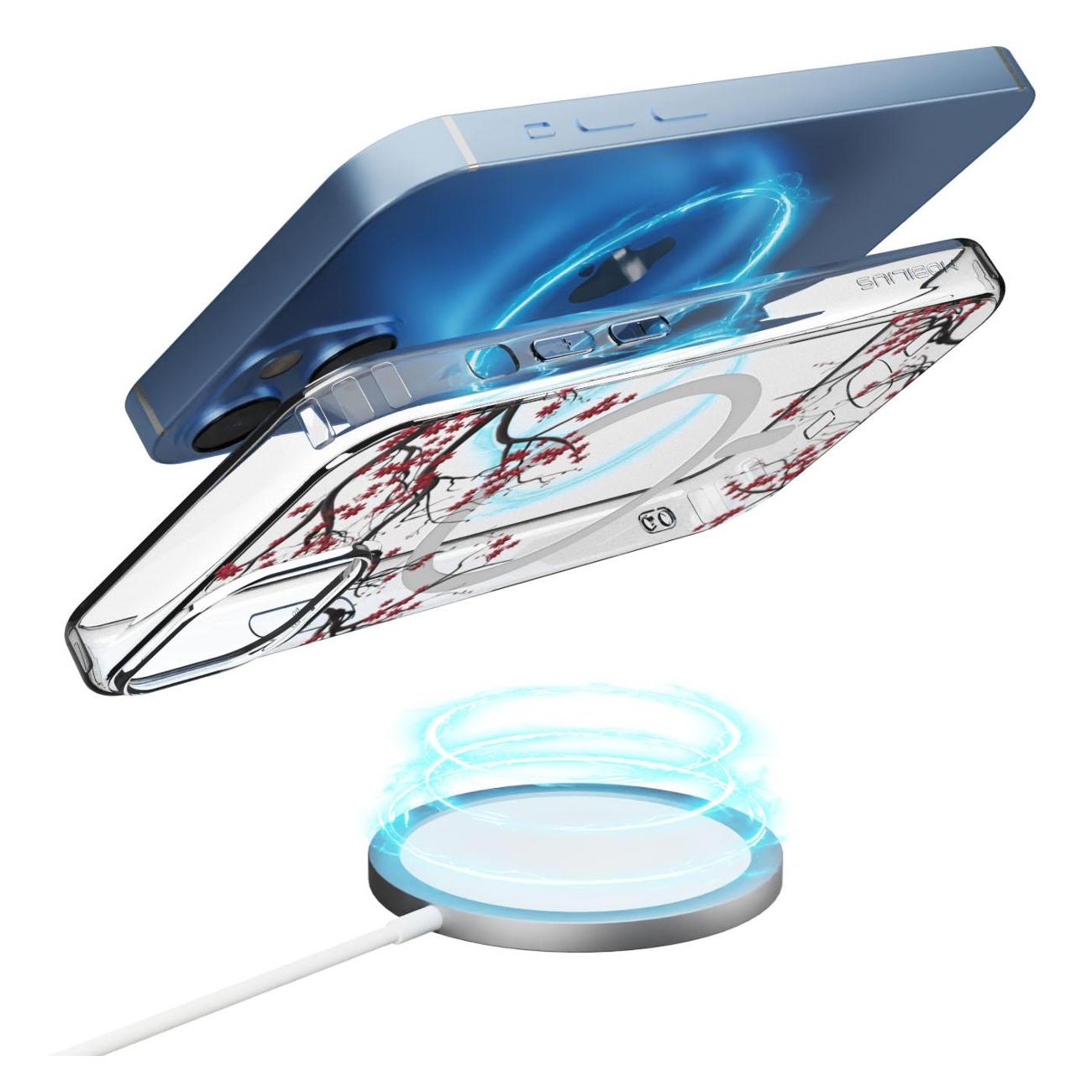 Чехол Mcover для iPhone 15, с MagSafe, Сакура цветущая