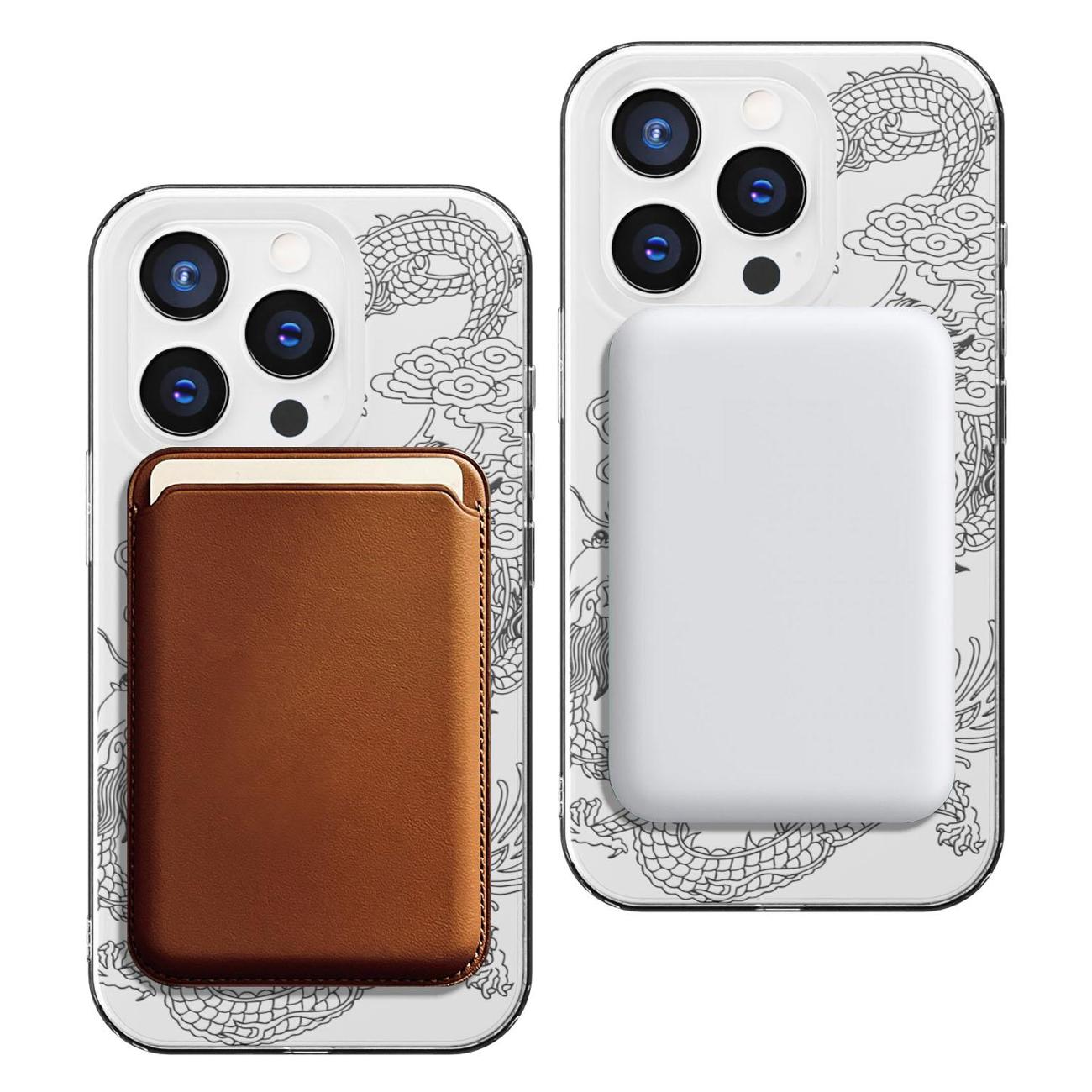 Чехол Mcover для iPhone 15 Pro, с MagSafe, Японский дракон