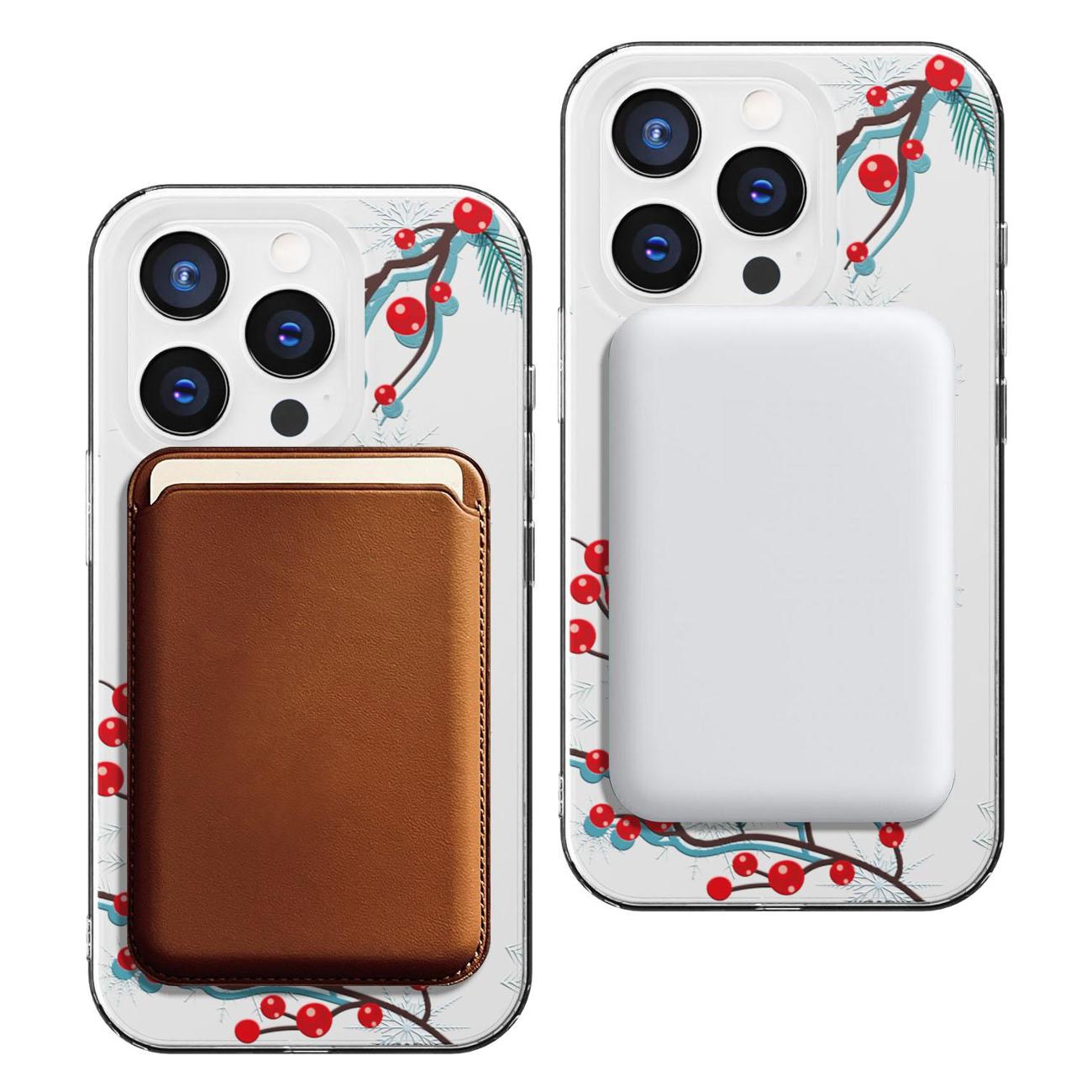 Чехол Mcover для iPhone 15 Pro, с MagSafe, Привет, Зима