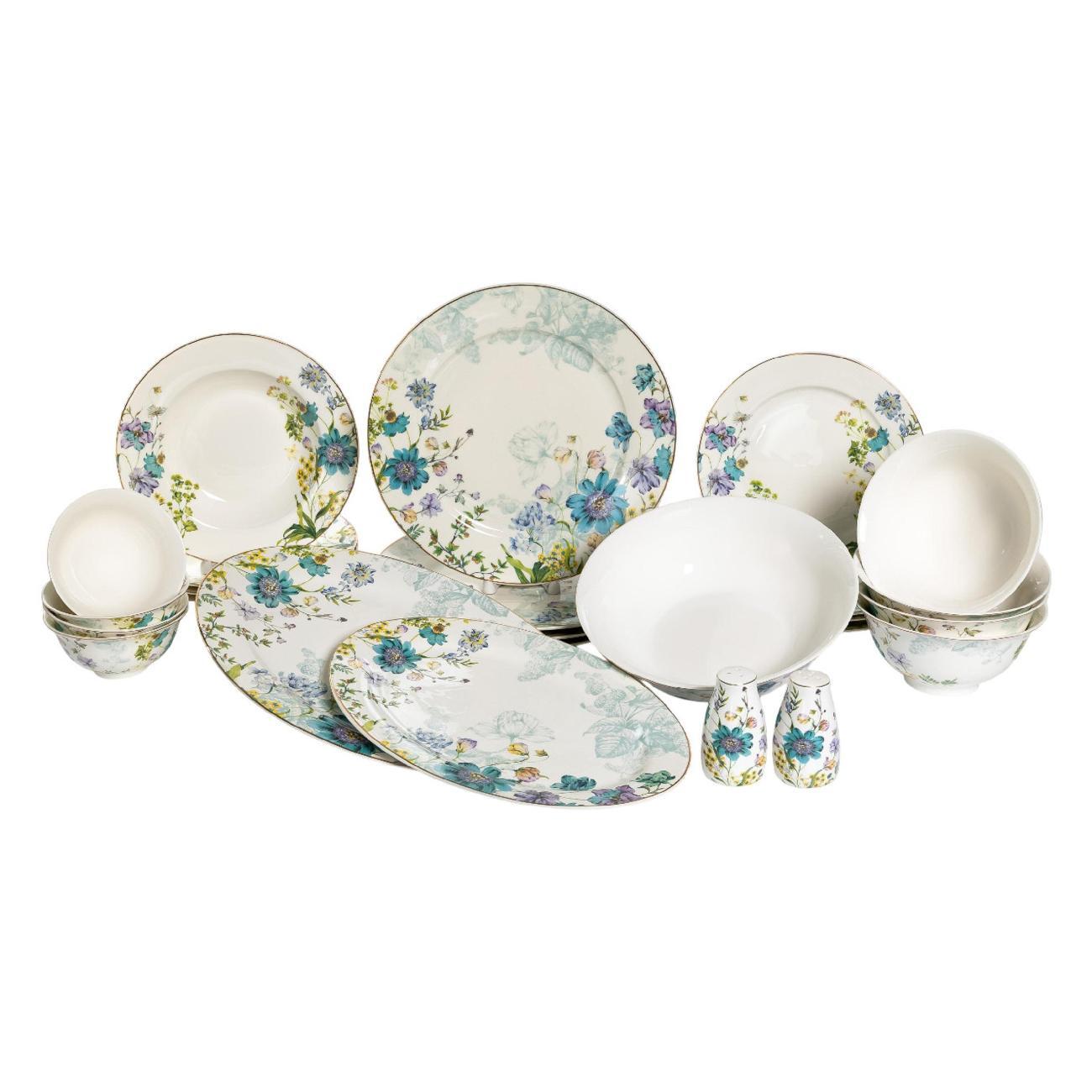 Столовый сервиз Balsford АРМА 25 предметов голубой/ золотистый