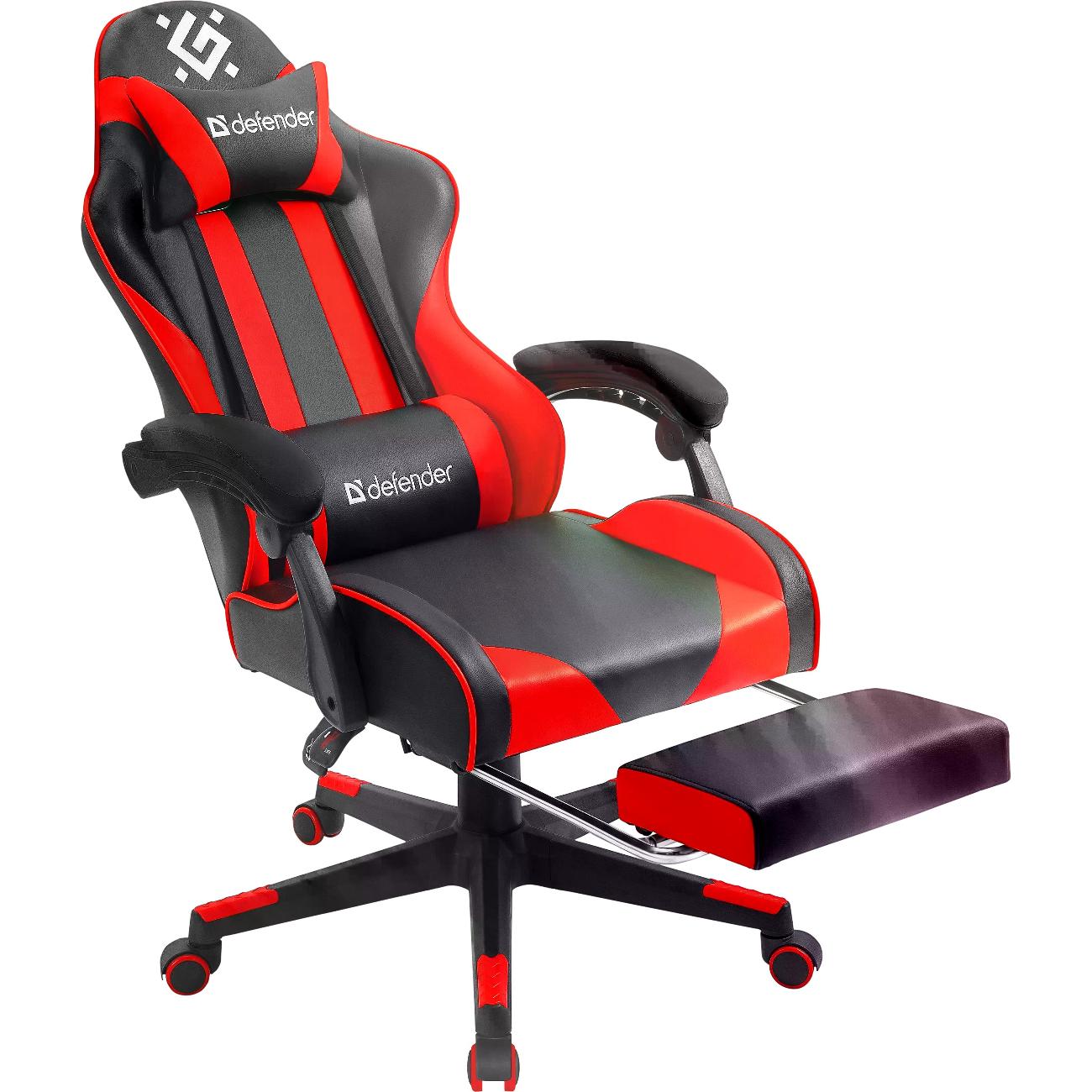 Кресло компьютерное игровое Defender ROCK BLACK/RED фото