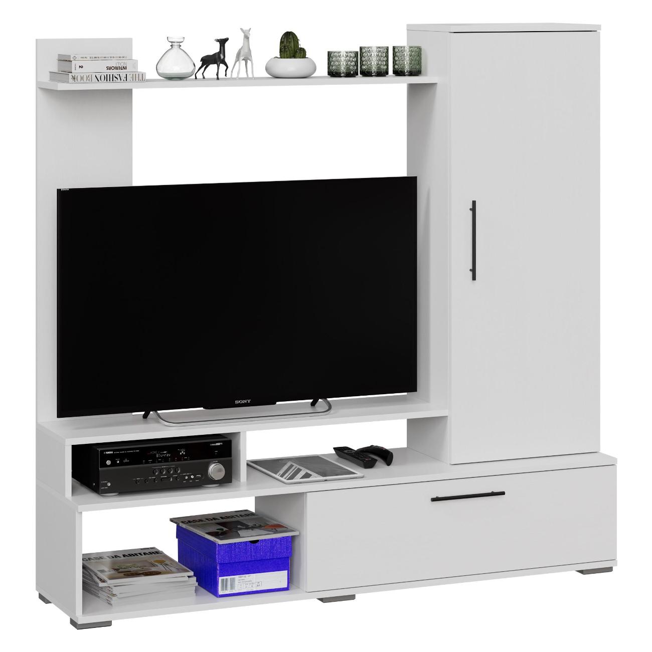 Стенка для гостиной Трия Слим 251084 белый ясень