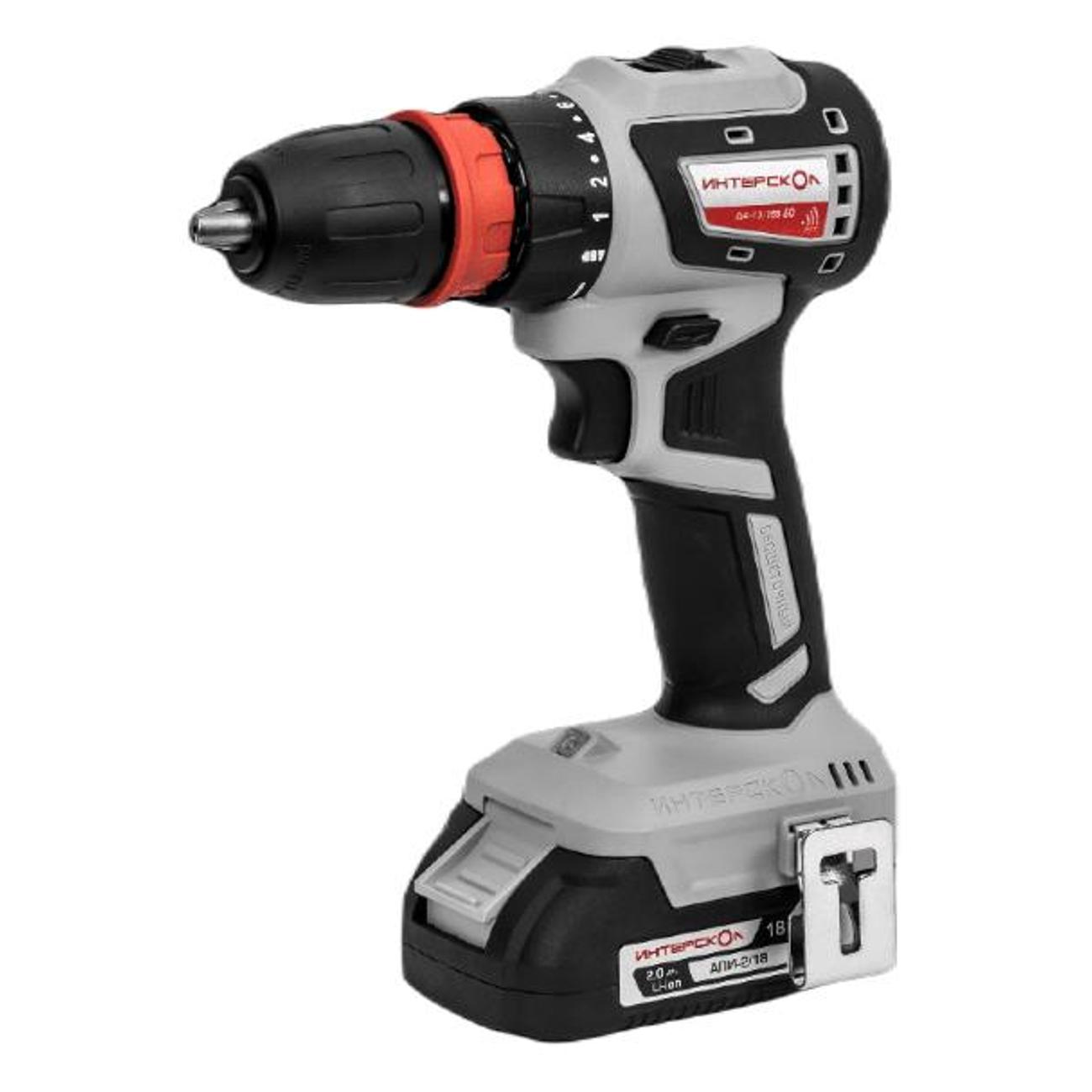 Шуруповерт аккумуляторный ИНТЕРСКОЛ ДА-13/18В 50 кейс