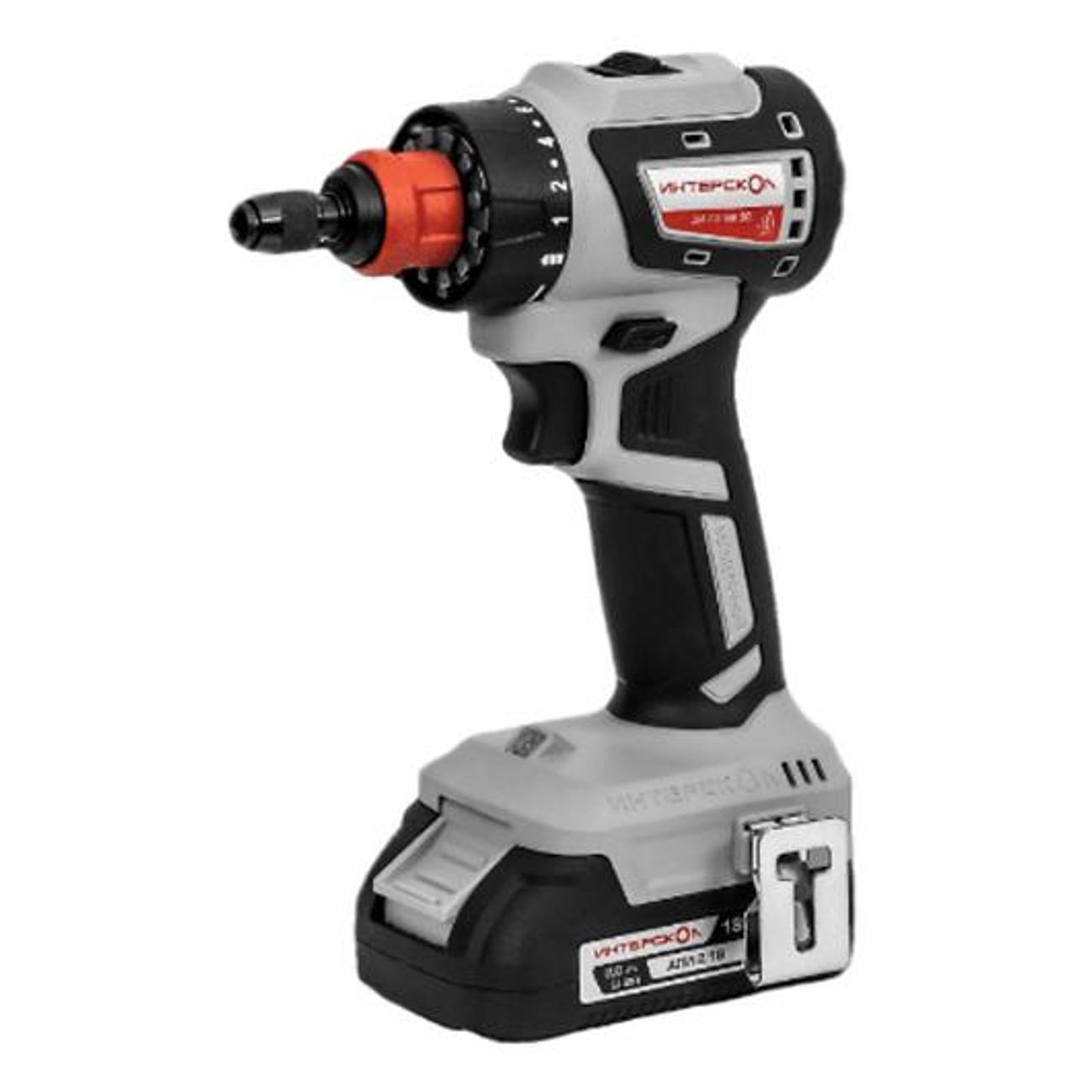 Шуруповерт аккумуляторный ИНТЕРСКОЛ ДА-13/18В 50 кейс