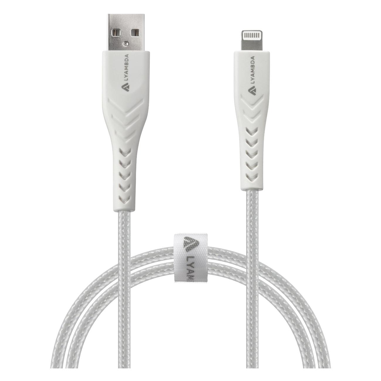Кабель LYAMBDA Lightning - USB A 0.5 м LAL05-WH белый фото
