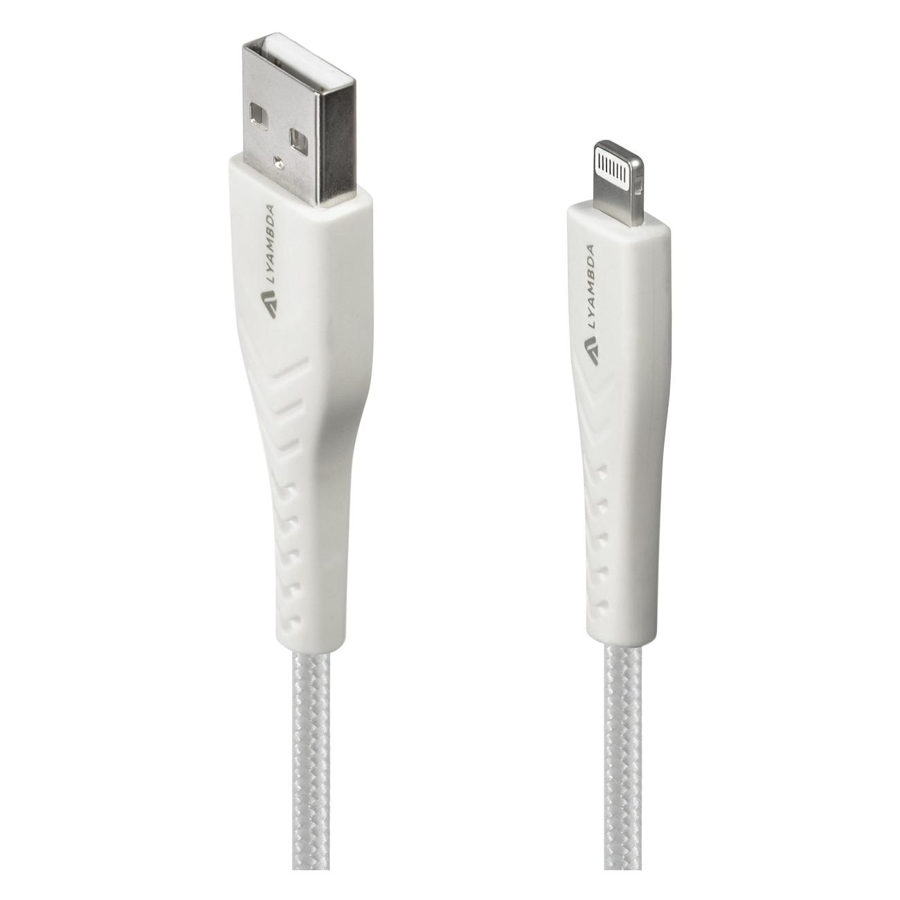 Кабель LYAMBDA Lightning - USB A 1 м LAL10-WH белый