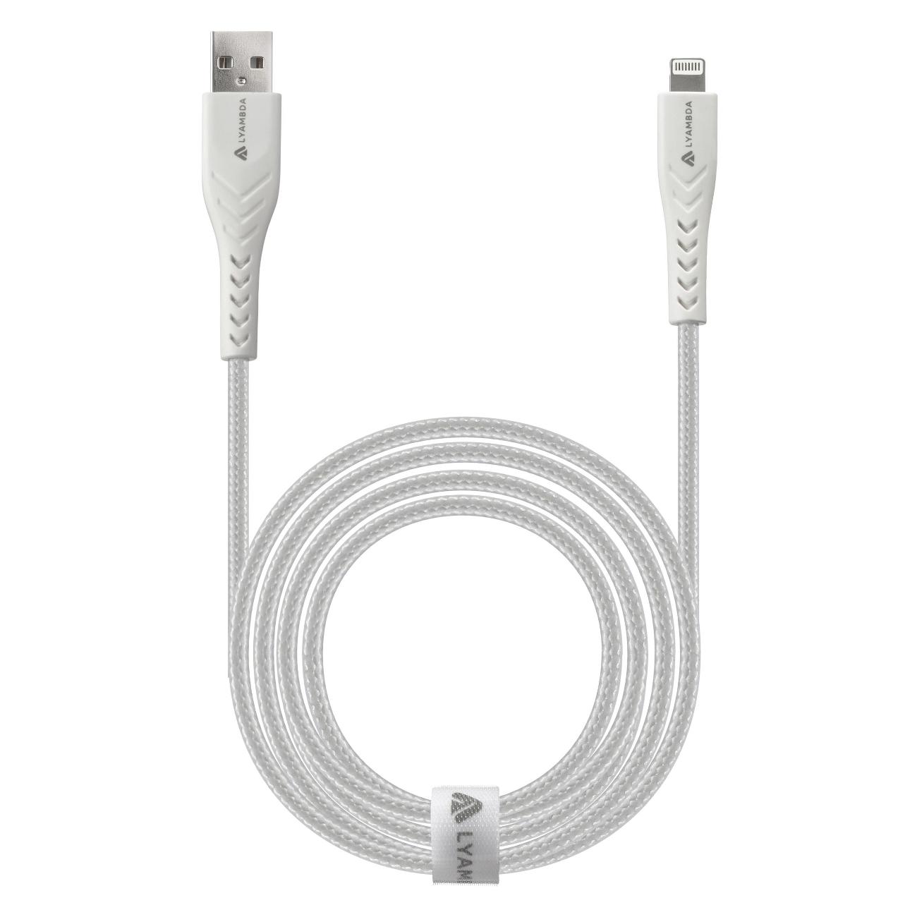 Кабель LYAMBDA Lightning - USB A 1 м LAL10-WH белый