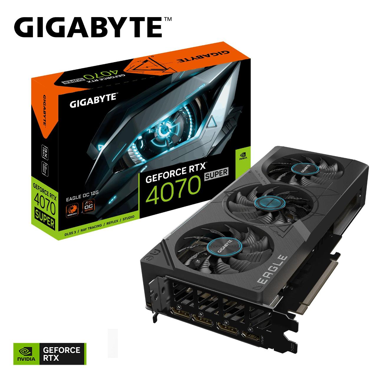 Видеокарта GIGABYTE NVIDIA GeForce RTX 4070 SUPER EAGLE OC 12G