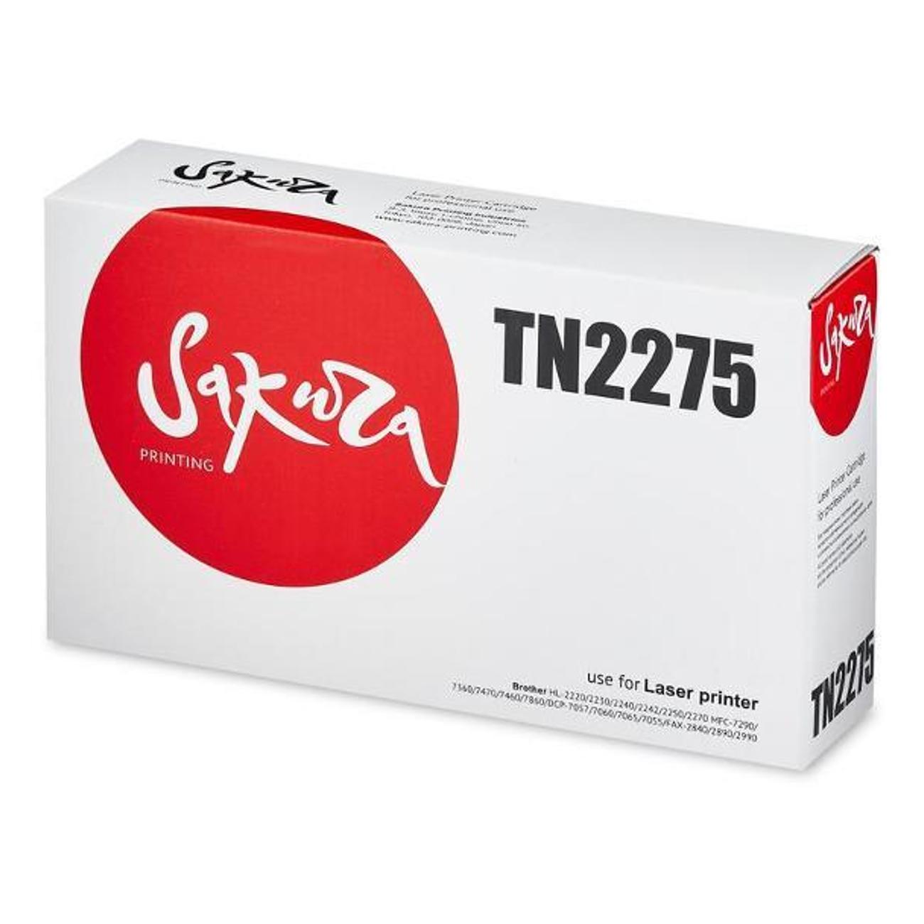 Картридж Sakura TN2275 для Brother черный, 2600с