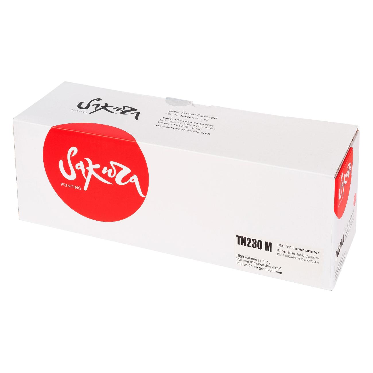 Картридж Sakura TN230M для Brother пурпурный, 1400с