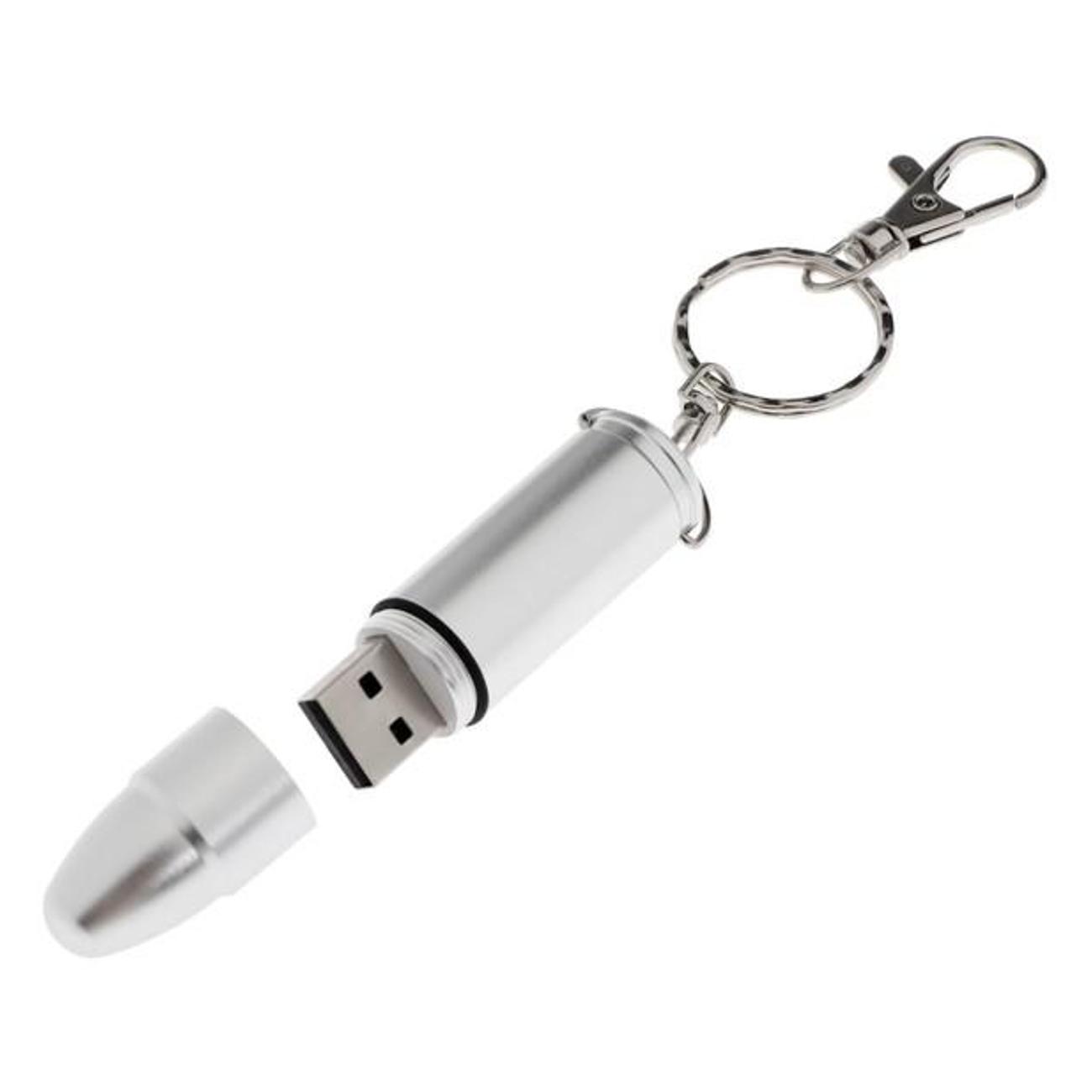 Флэш диск USB нет бренда E 297 S пуля 16ГБ USB2.0 серебристая