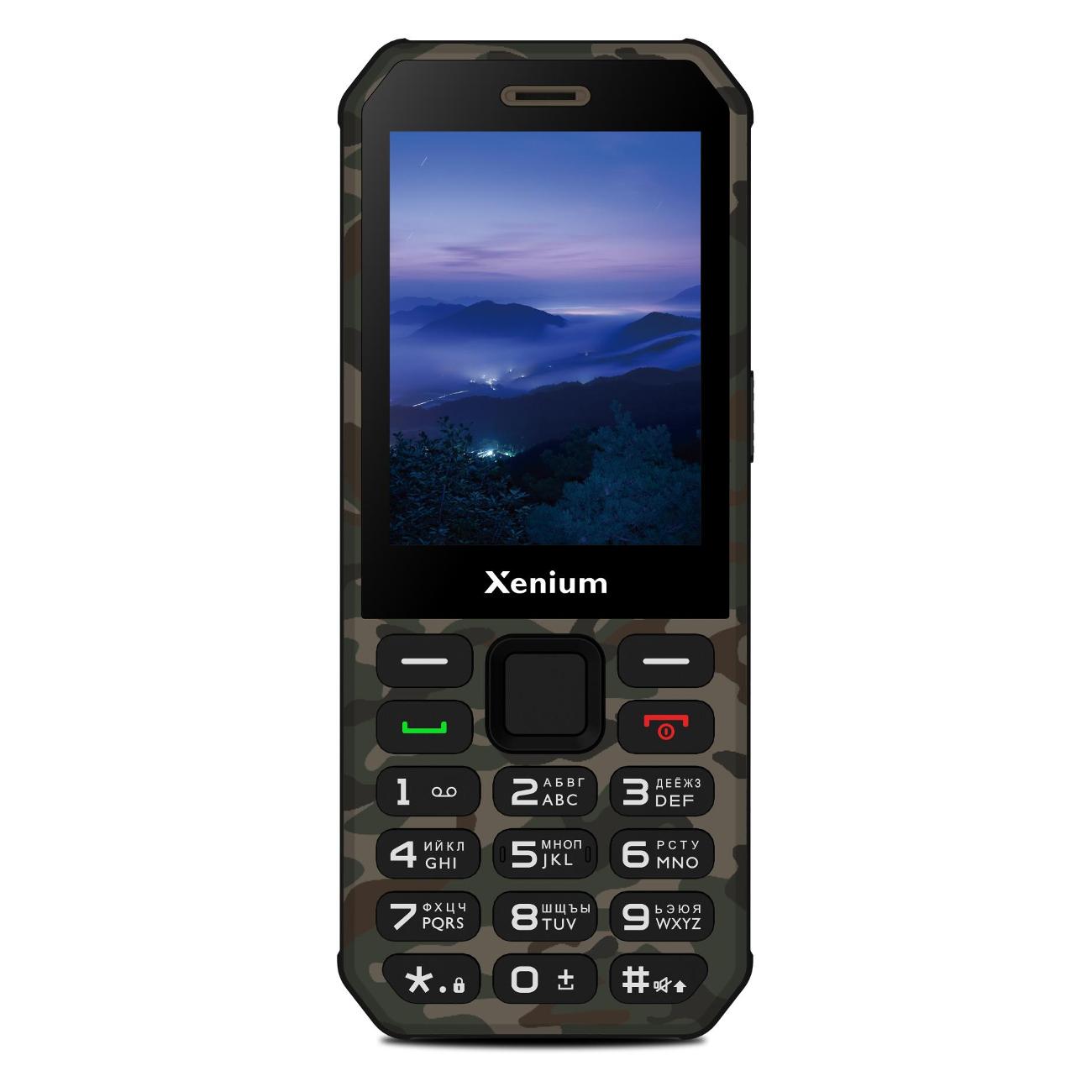 Мобильный телефон XENIUM X300 Зеленый камуфляж фото