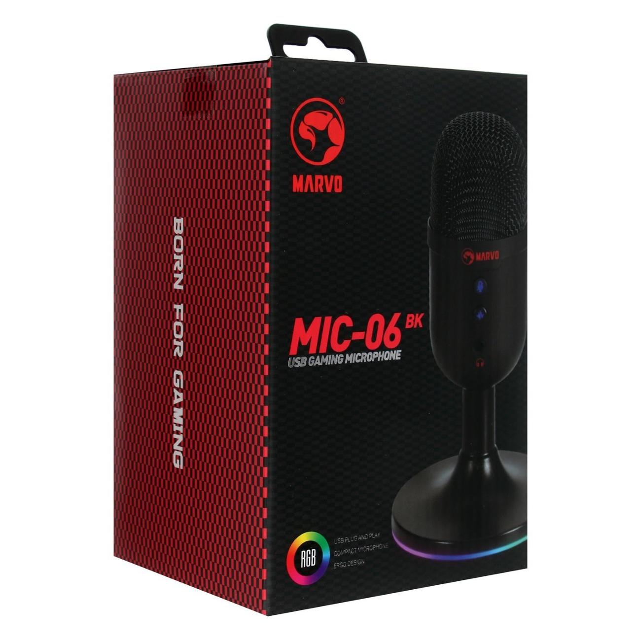 Микрофон для компьютера Marvo MIC-06 BK