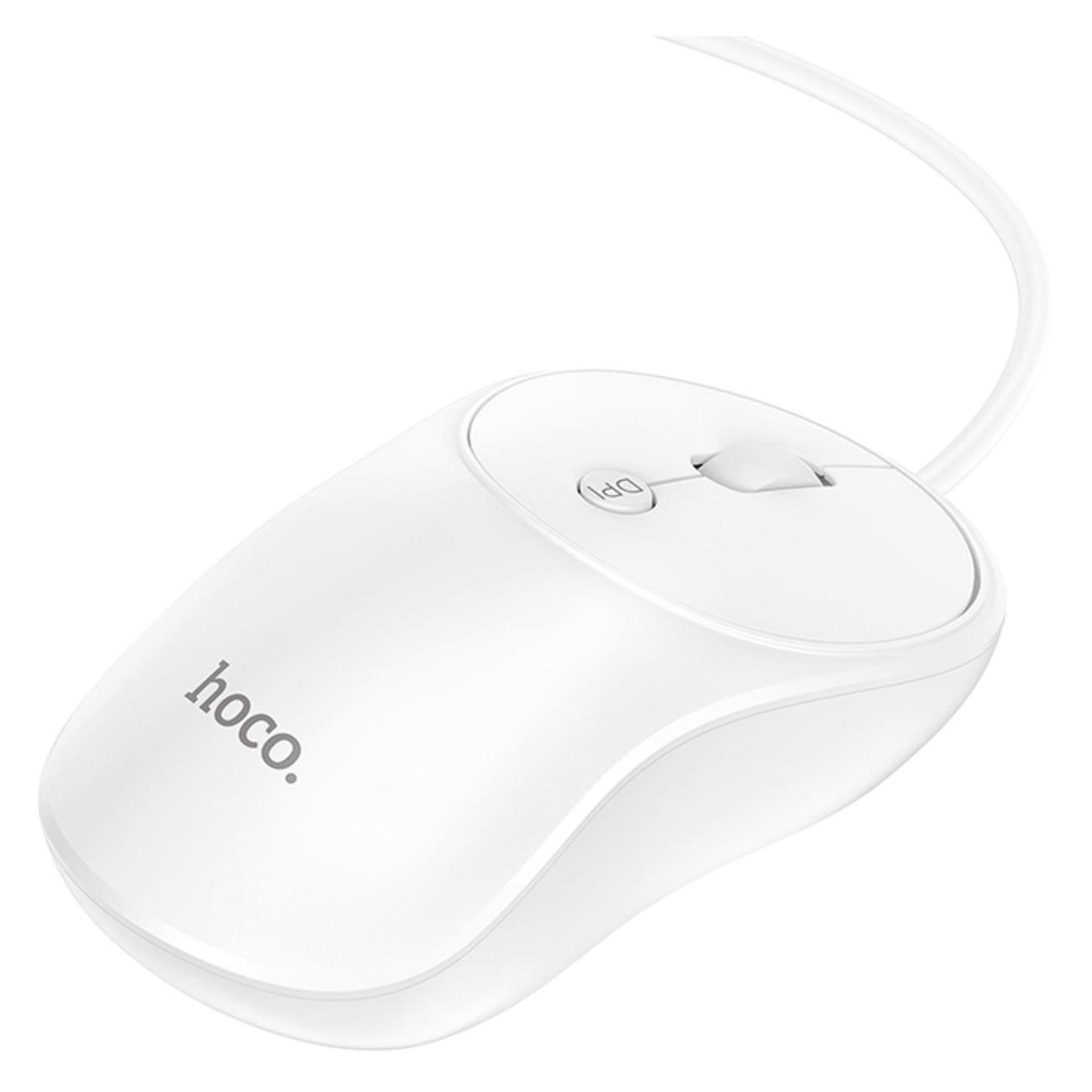 Мышь проводная Hoco GM13 белый