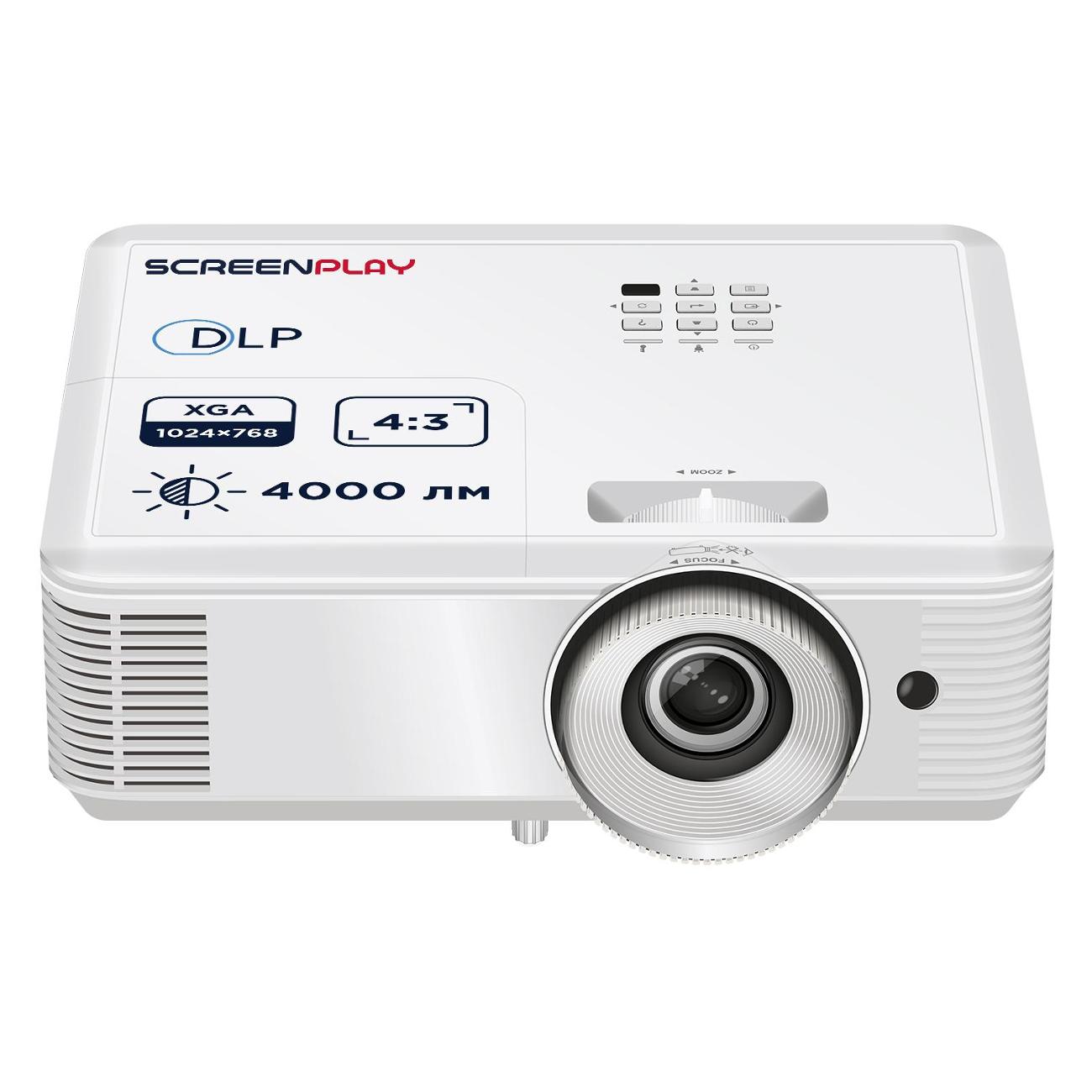 Проектор InFocus SP124 ScreenPlay DLP/4000 лм/XGA/1,94-2,16:1/HDMI/3W/белый