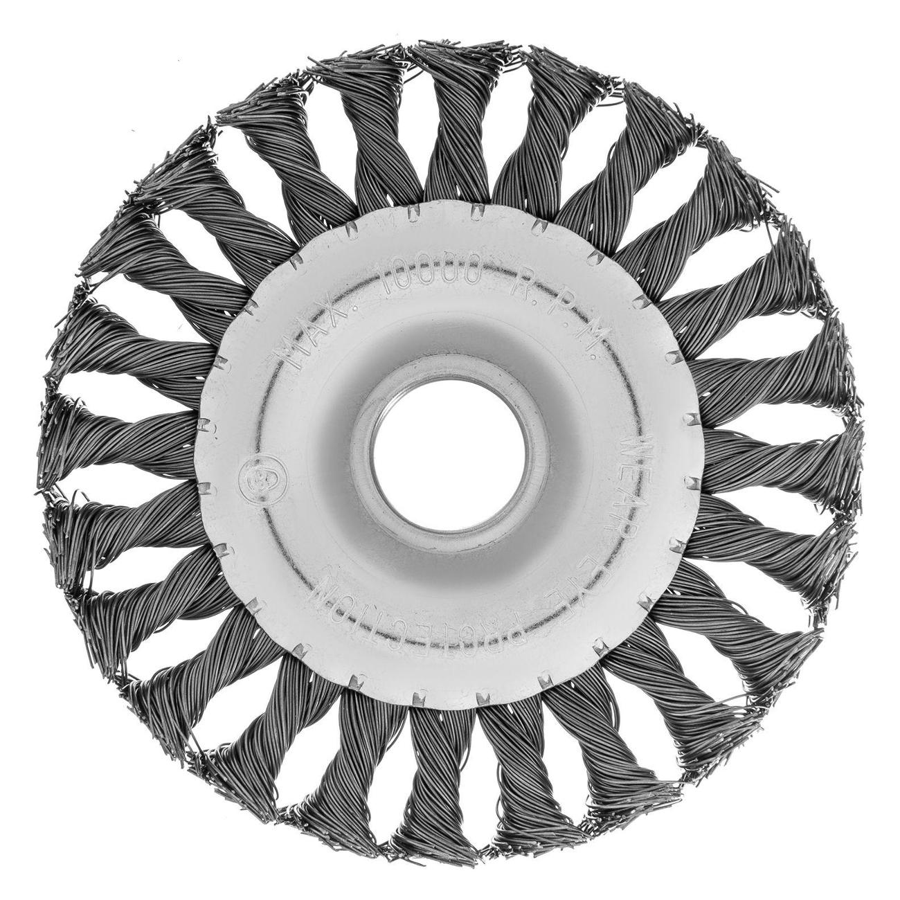 Щетка для УШМ Matrix плоская, 125 мм серая фото