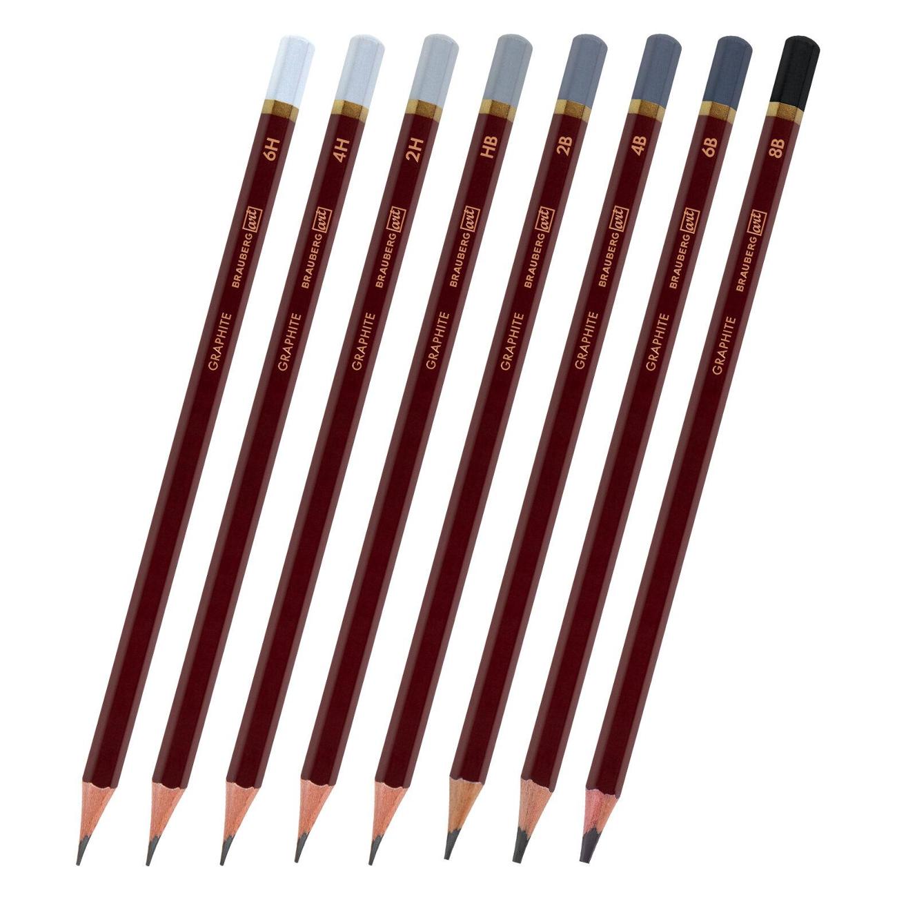 Набор карандашей Brauberg Art Premiere 8шт 6H-8B