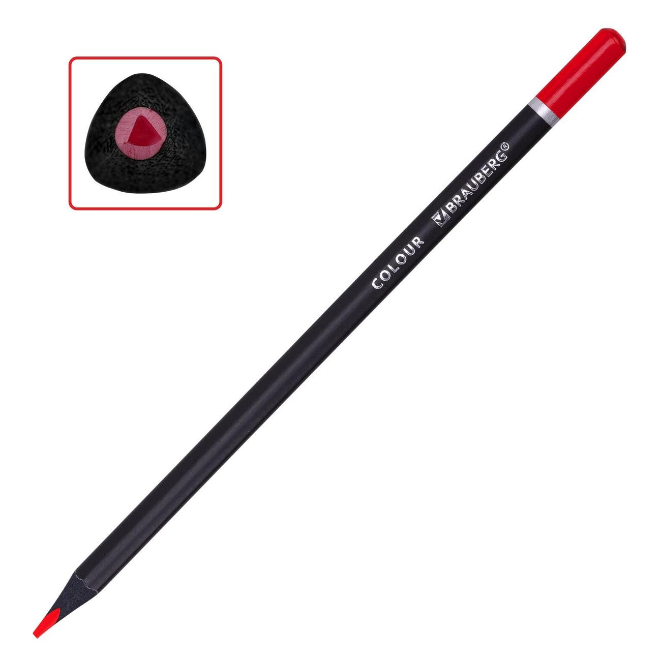 Набор карандашей Brauberg Black Wood 12цв