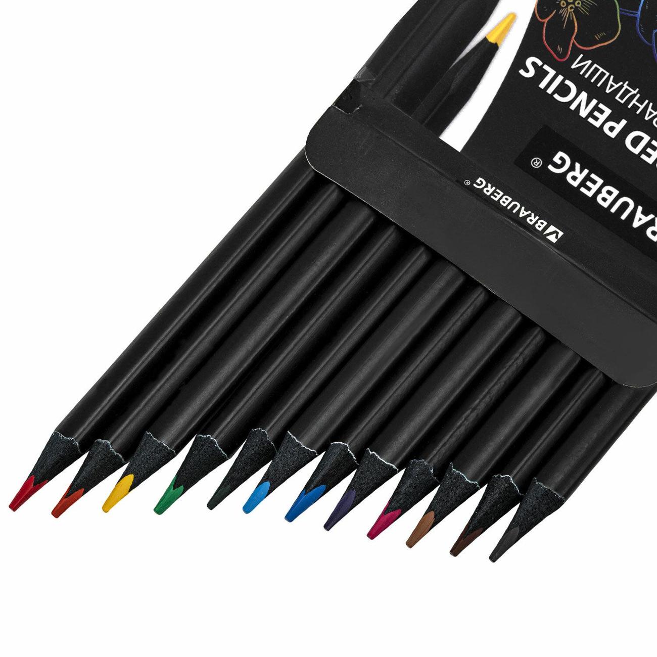 Набор карандашей Brauberg Black Wood 12цв