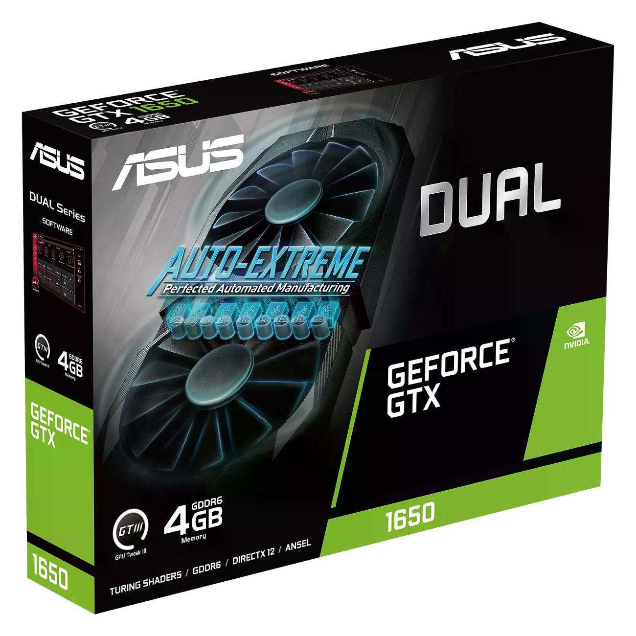 Видеокарта ASUS DUAL-GTX1650-4GD6-P-EVO