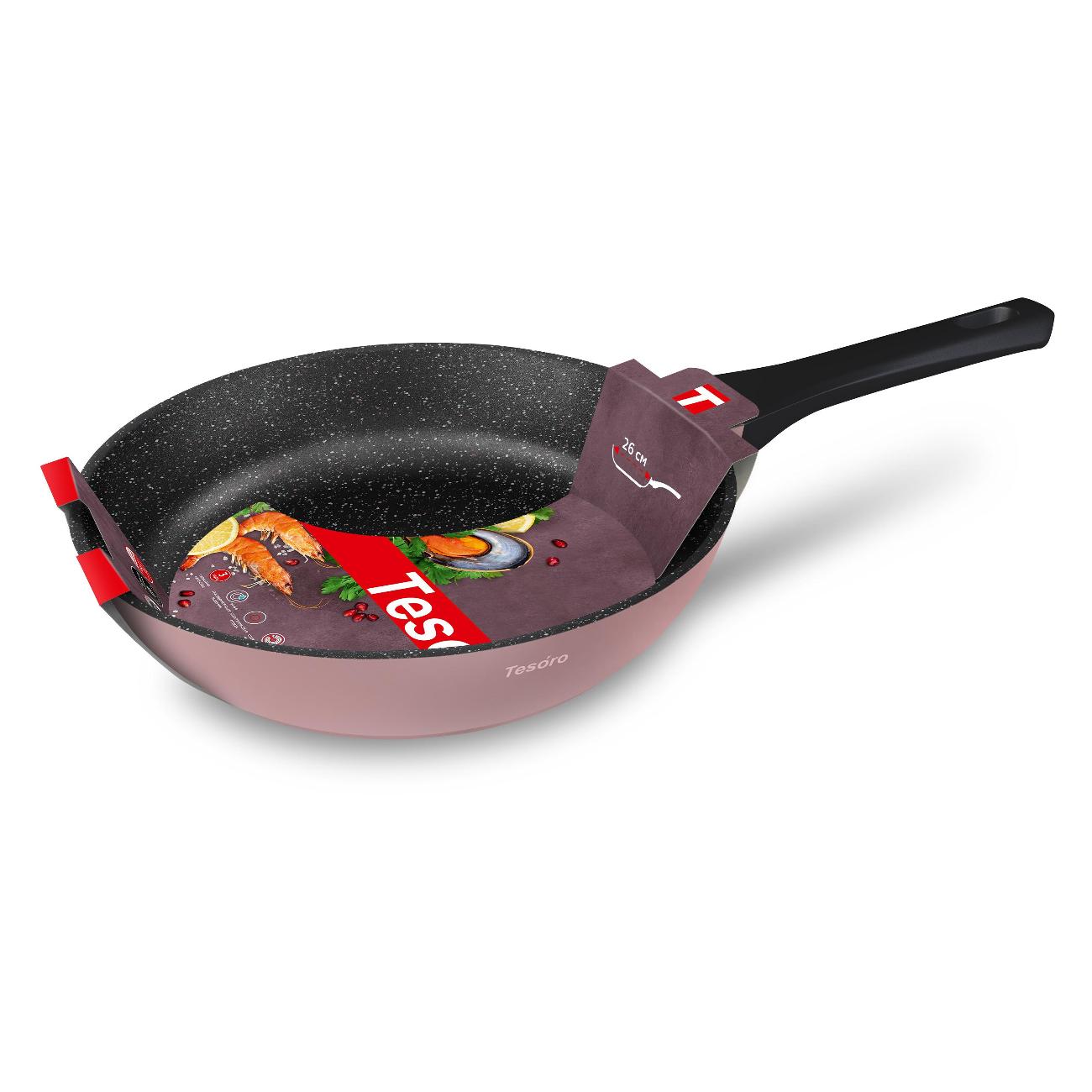 Сковорода Tesoro Florence Induction 26 см розовый