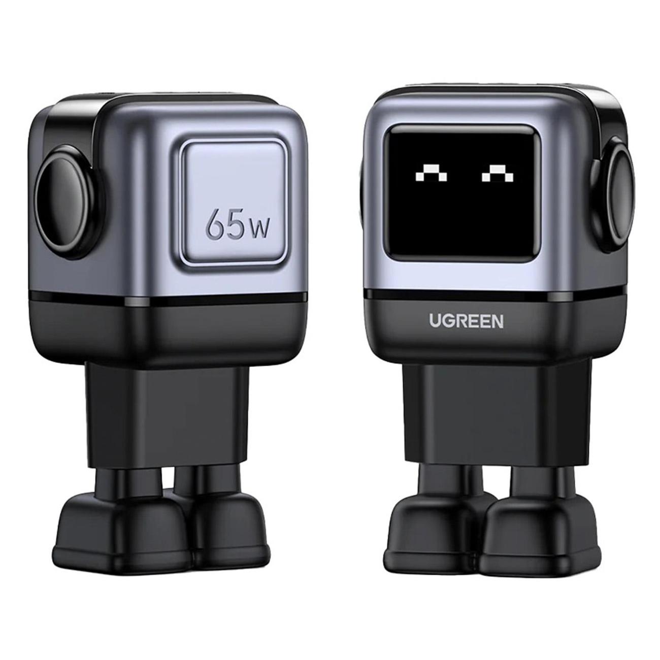 Сетевое зарядное устройство uGreen Nexode Robot (CD361) серый космос