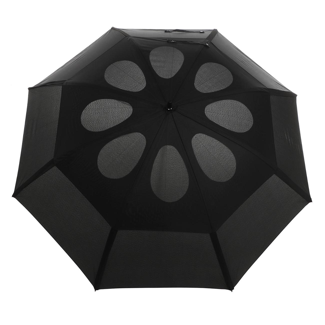 Зонт Maison David полуавтомат с системой "антиветер" черный
