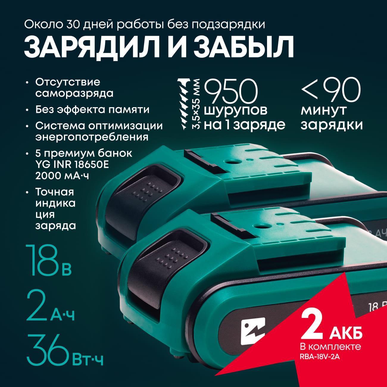 Шуруповерт аккумуляторный Rokodil Twist 2 Pro (set 2)