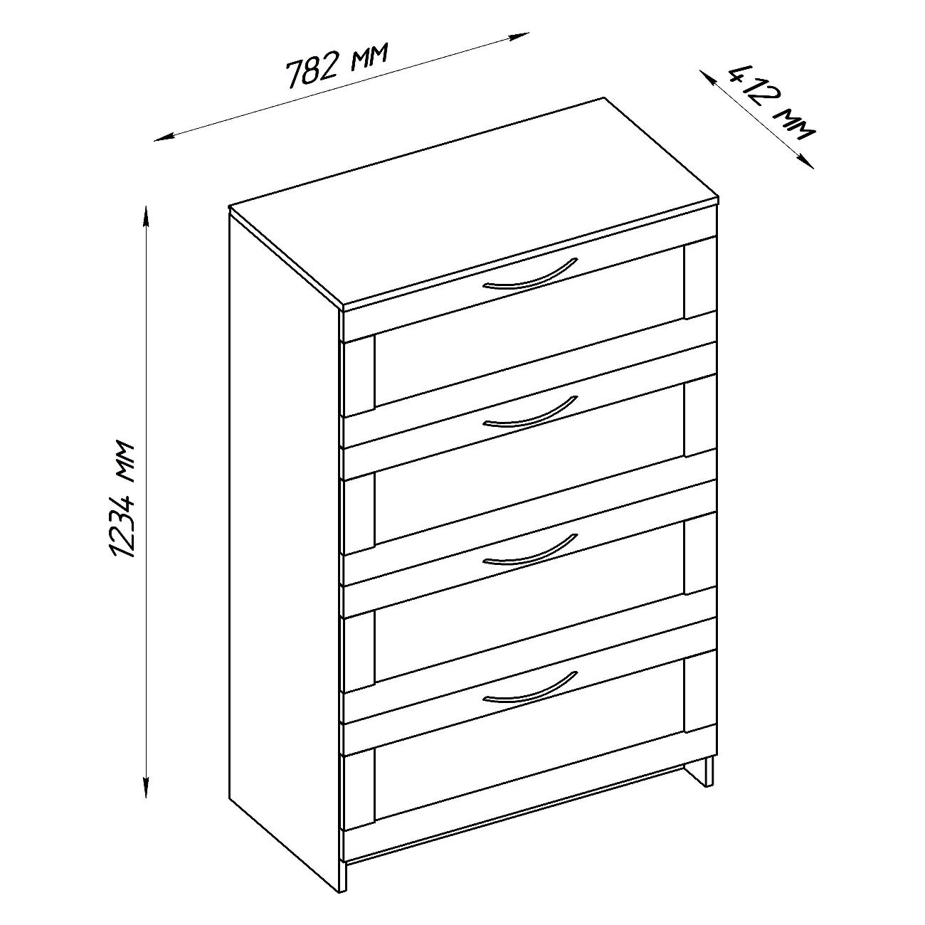 Комод бельевой Шведский стандарт Сириус 2.02.02.060.5