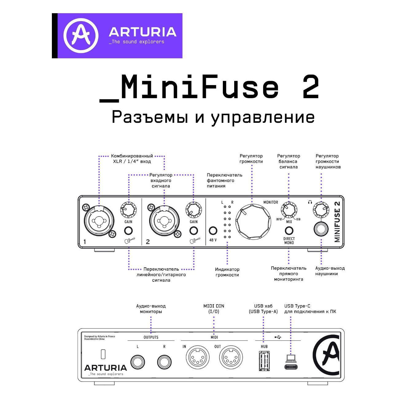 Звуковая карта Arturia MiniFuse 2 белый