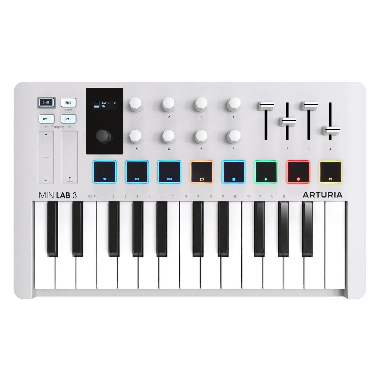 Midi клавиатура Arturia MiniLAB 3 White