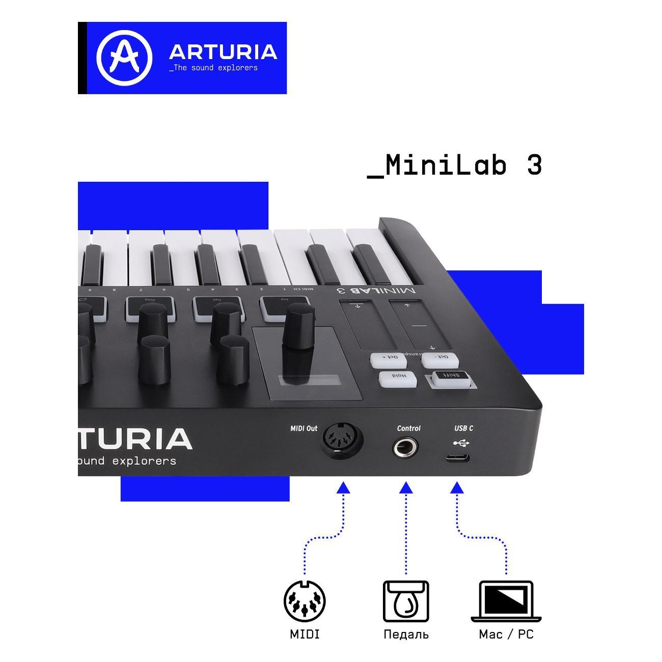 Midi клавиатура Arturia MiniLAB 3 Black Edition