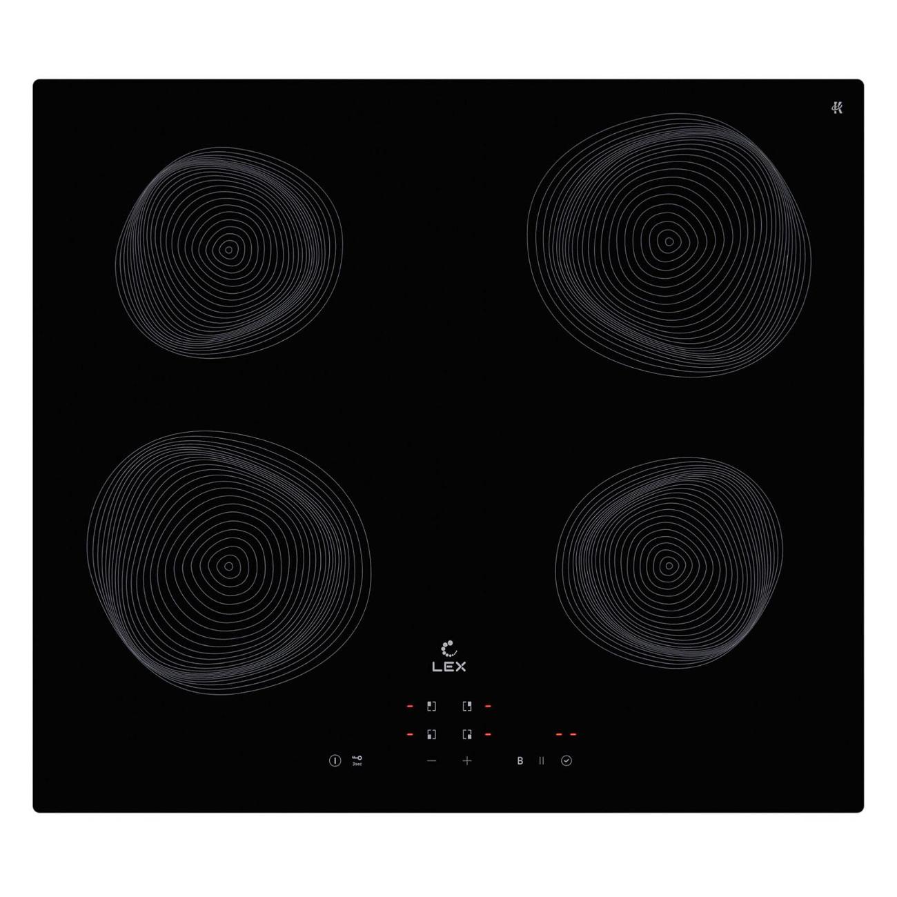 Встраиваемая индукционная панель независимая LEX EVI 640 R2 черный