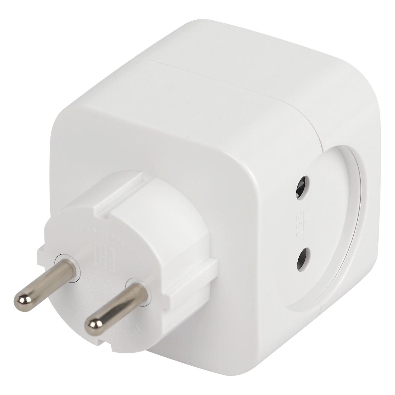 Переходник сетевой ЭРА SP-2-USB-W