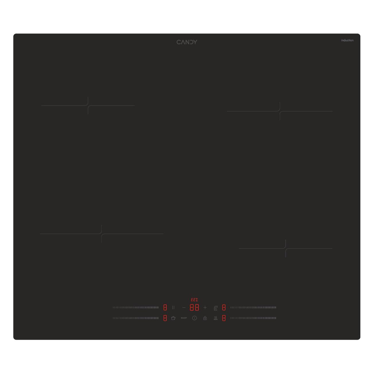 Встраиваемая индукционная панель независимая Candy CI642MCBBRU фото