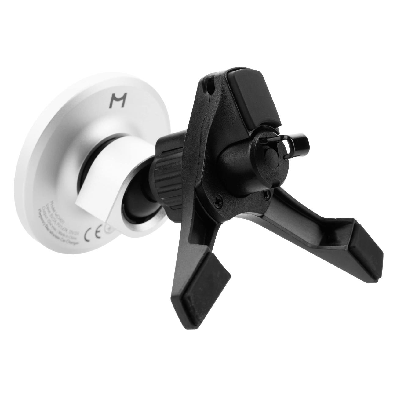 Автомобильное зарядное устройство Magssory Disc для Samsung и Apple с магнитами KIT002 серебро