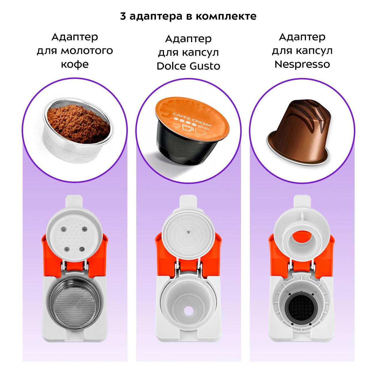 Кофеварка капсульного типа Kitfort КТ-7509