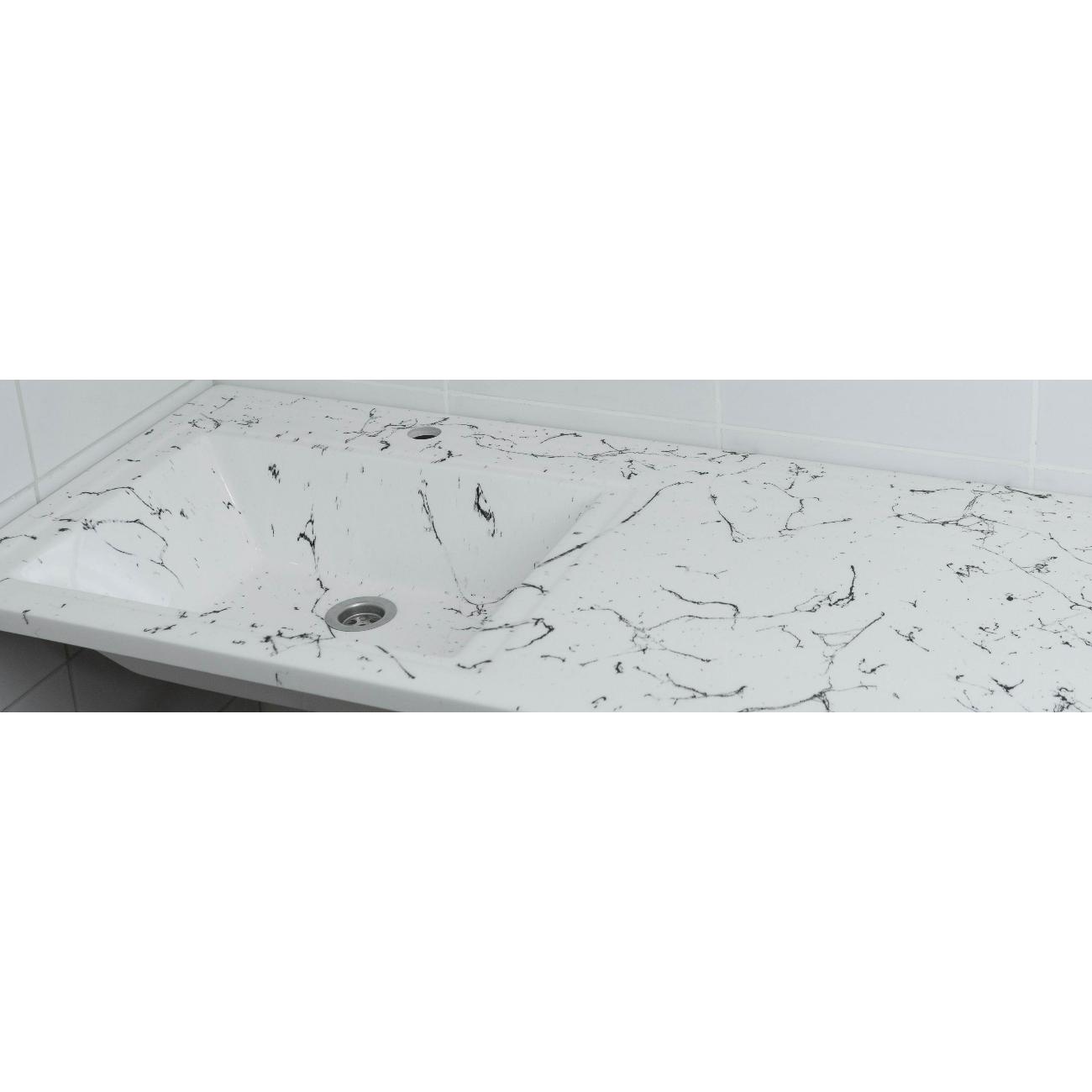 Раковина (умывальник) Stella Polar Мадлен 120, левая, белый мрамор