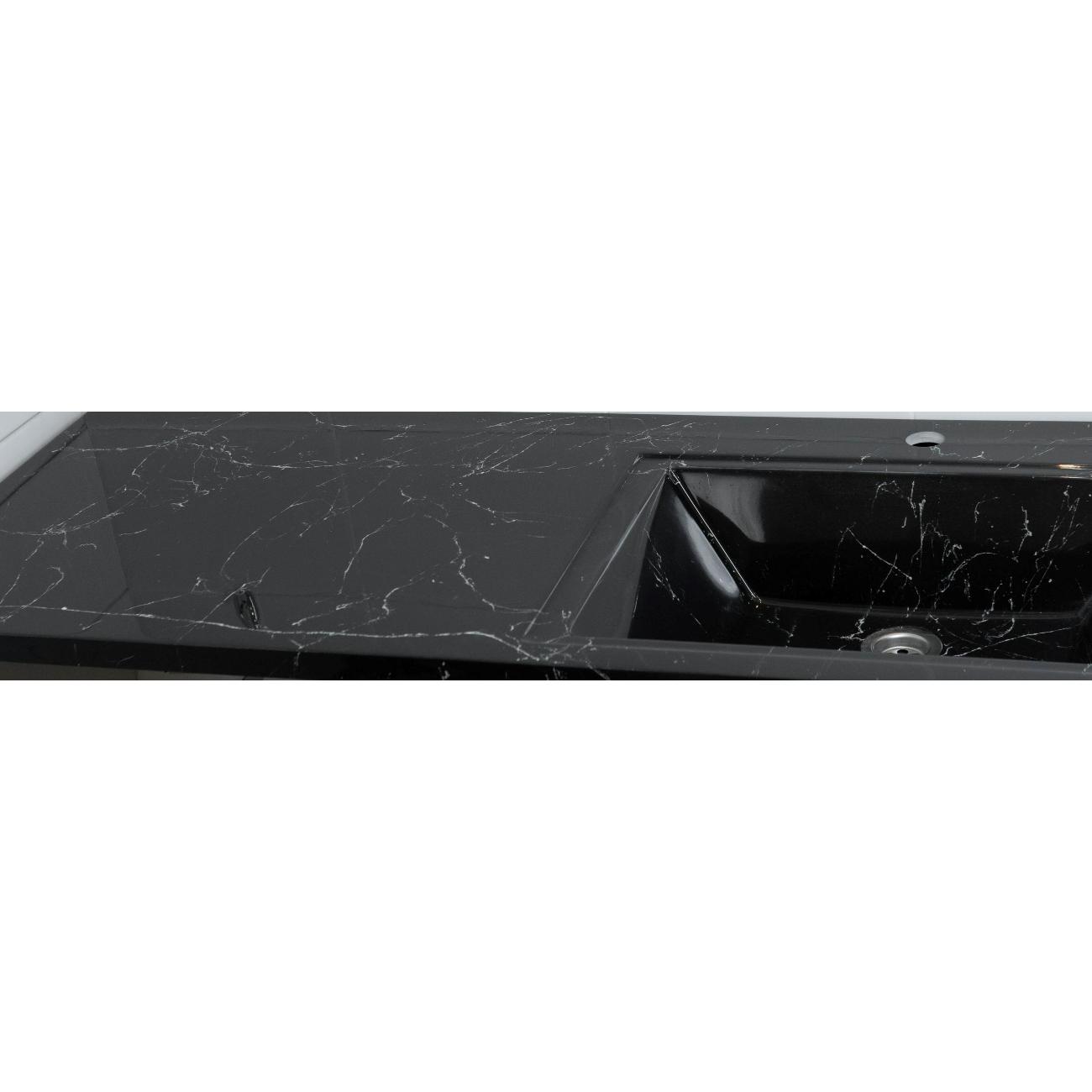 Раковина (умывальник) Stella Polar Мадлен 120, правая, черный мрамор