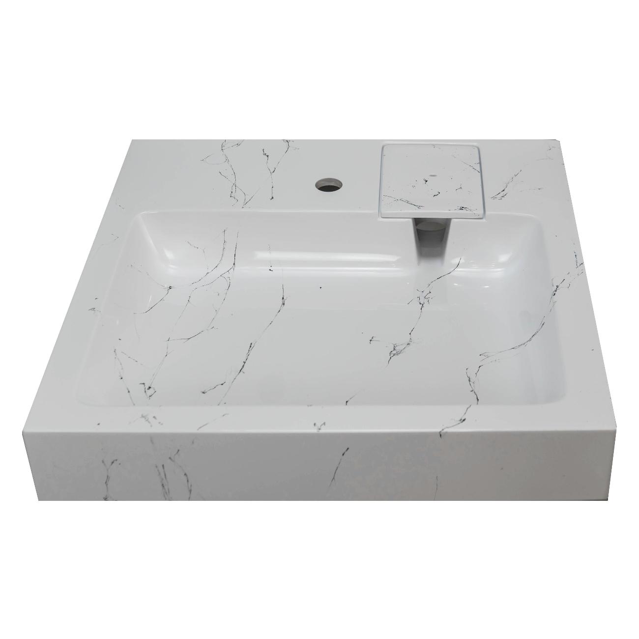 Раковина (умывальник) Stella Polar Солярис 60*60, белый мрамор