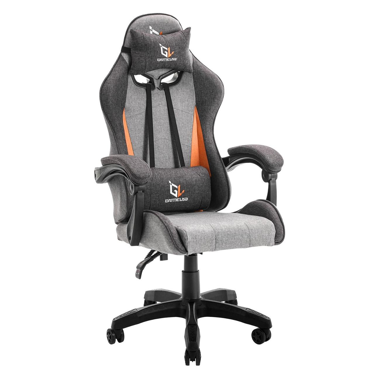 Кресло компьютерное игровое GameLab TETRA Breeze Grey-Orange GL-402