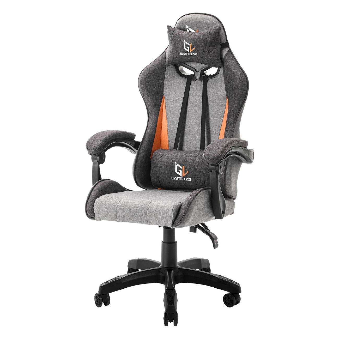 Кресло компьютерное игровое GameLab TETRA Breeze Grey-Orange GL-402