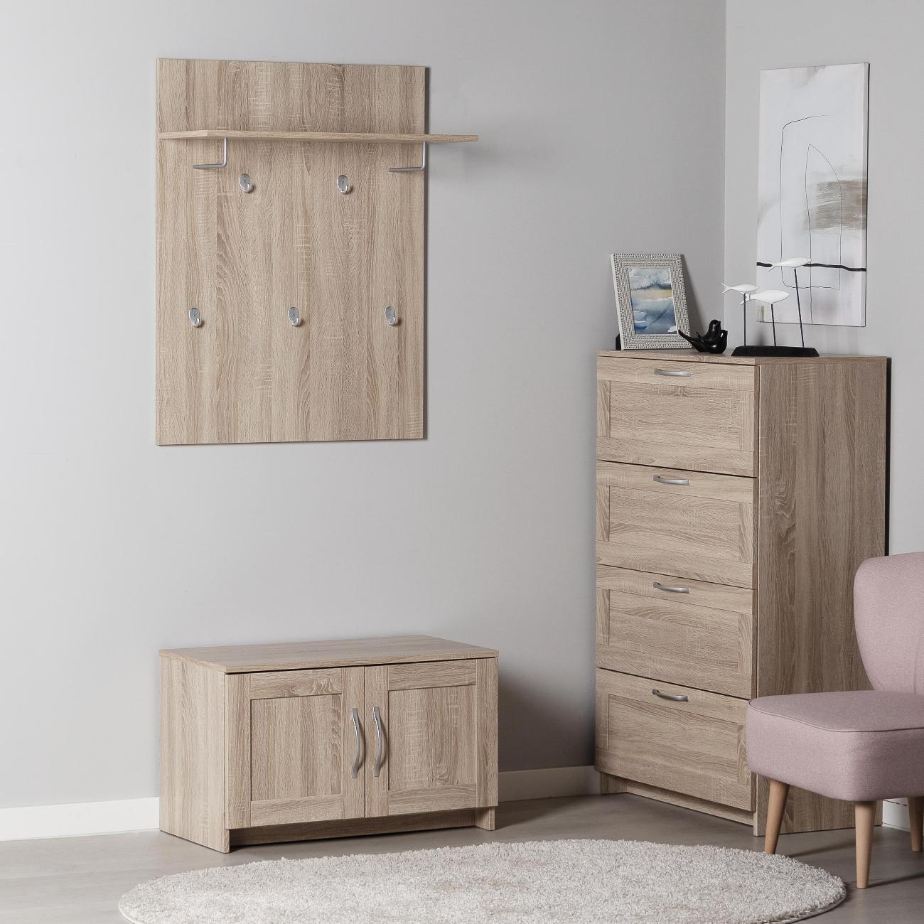 Обувница Гуд Лакк СИРИУС 78х47 дуб сонома