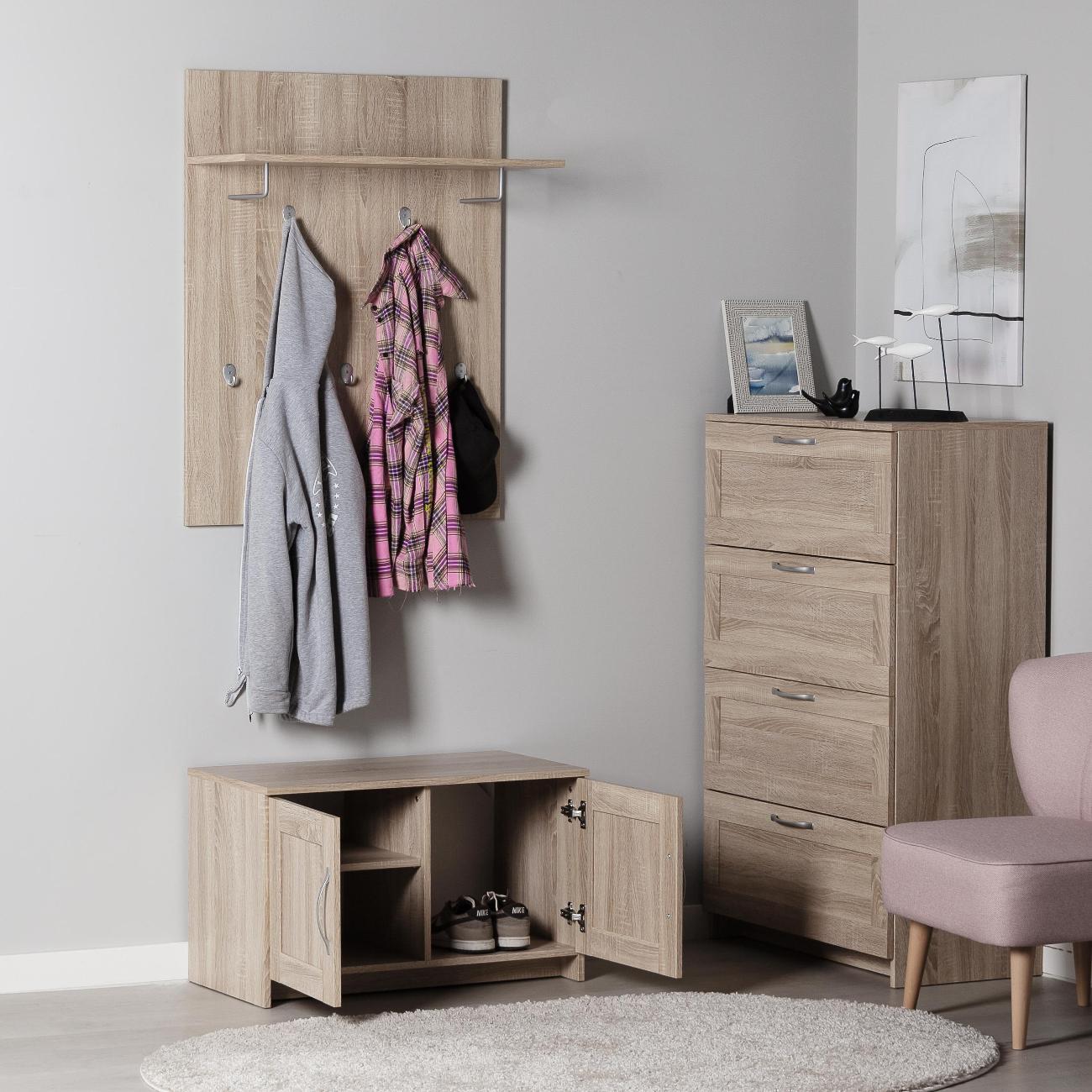 Обувница Гуд Лакк СИРИУС 78х47 дуб сонома