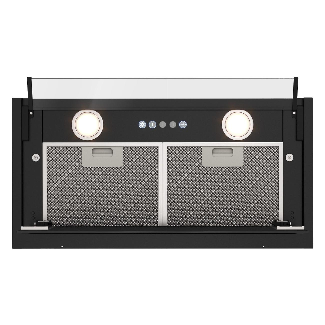 Вытяжка полностью встраиваемая Elikor Sense Glass 60П-1000 черная