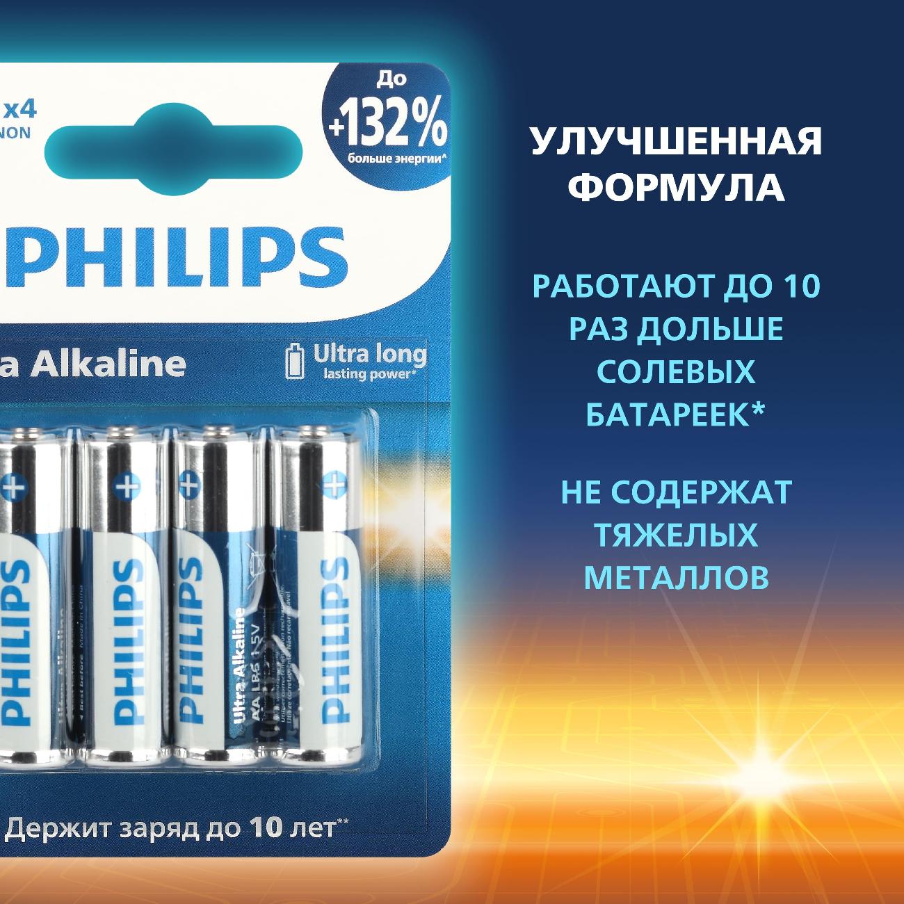 Батарея Philips LR6E4B/51 4 шт