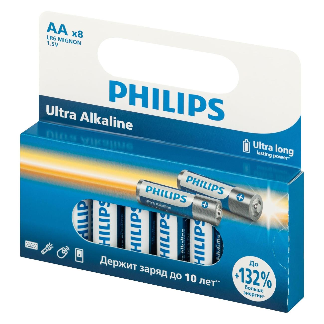 Батарея Philips LR6E8W/51 8 шт