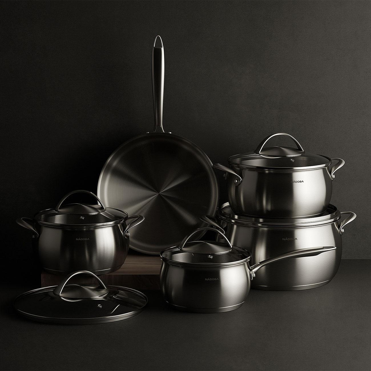 Кастрюля Nadoba 24 см/5л LINDA с крышкой