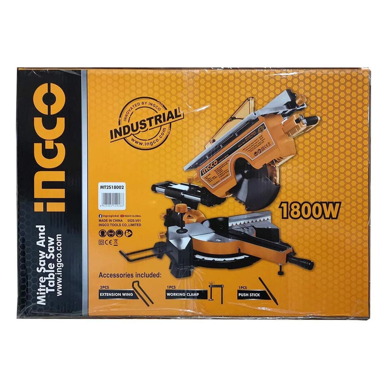 Пила торцовочная INGCO MT2S18002