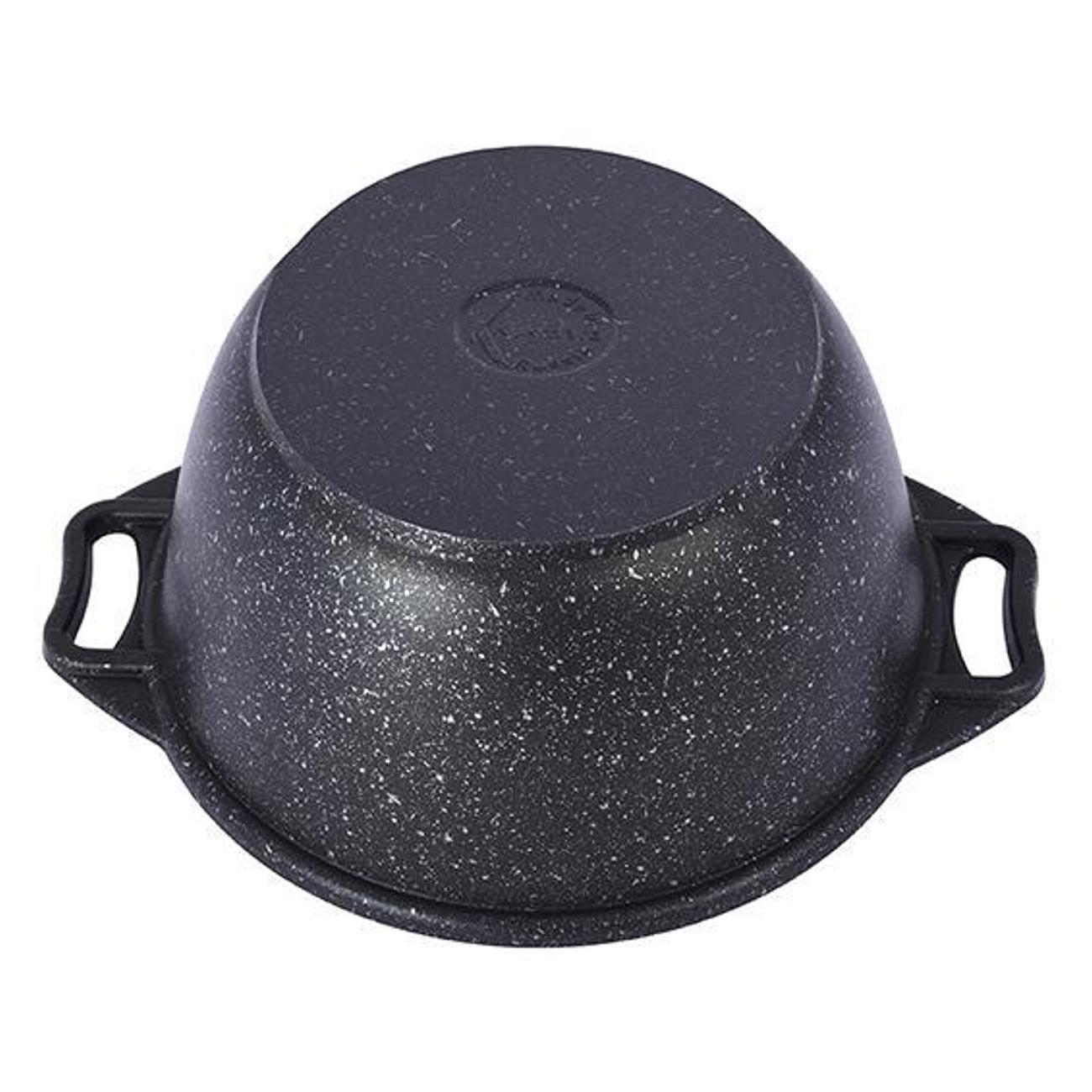 Кастрюля Kukmara 4 л со стеклянной крышкой темный мрамор (кмт42а)